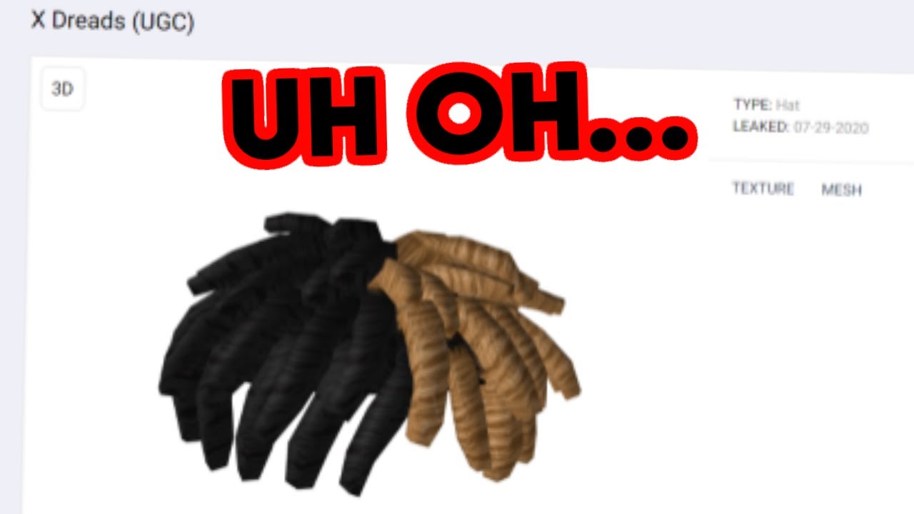 People Are Angry At This Ugc Item Name - long dreads roblox
