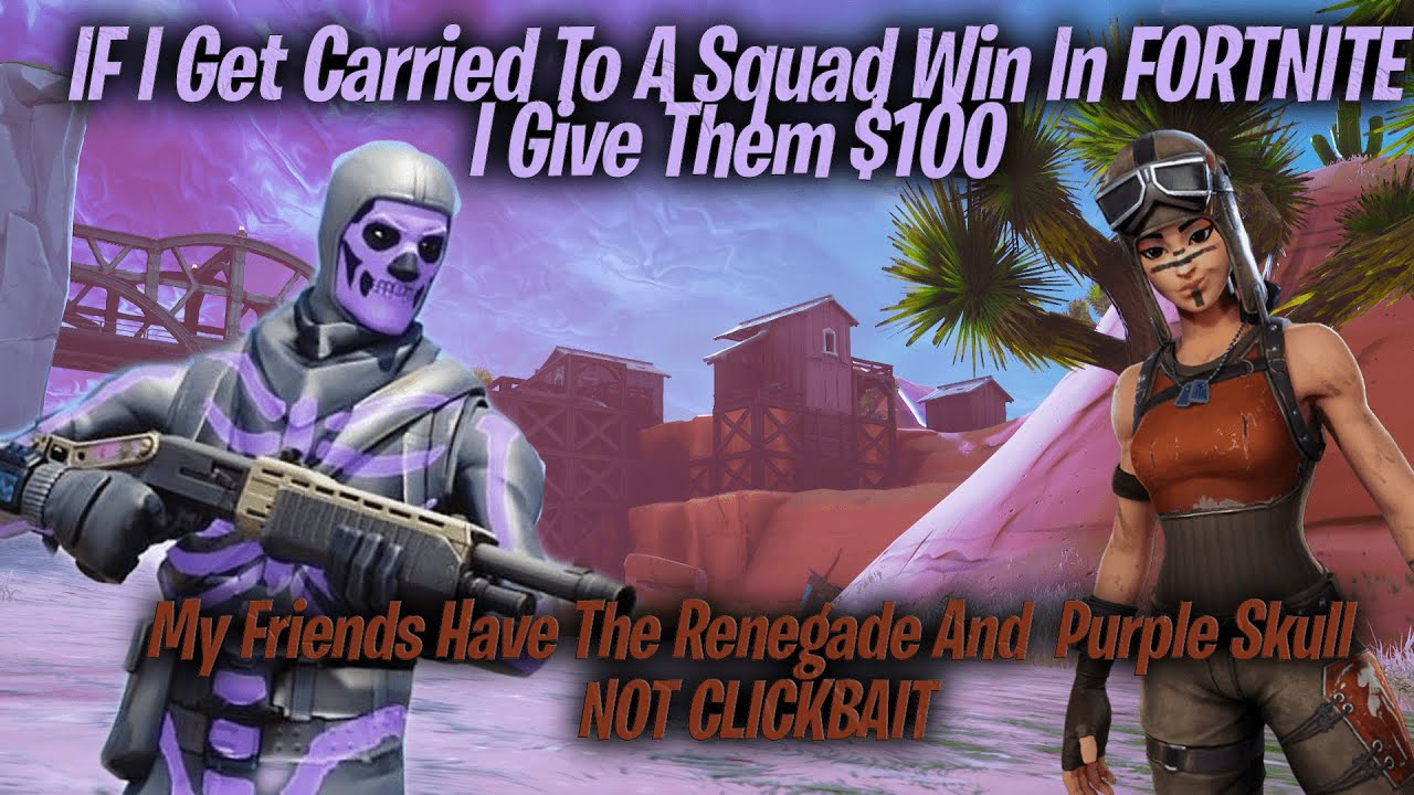 If They Carry Me To A Win They Get 100 Renegade Raider Purple