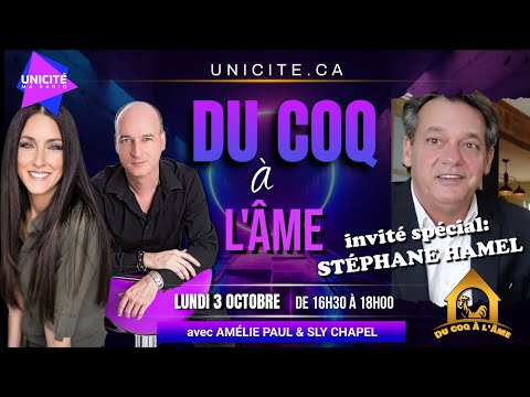 DU COQ À L’ÂME à Radio Unicité avec Stéphane Hamel (lundi 3 octobre 2022)