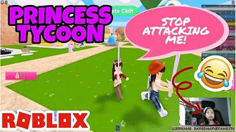 My Roblox Friend Keeps Attacking Me On Roblox Princess Tycoon Game Play With Rayne Mayne Family Tv - roblox princess tycoon how to play