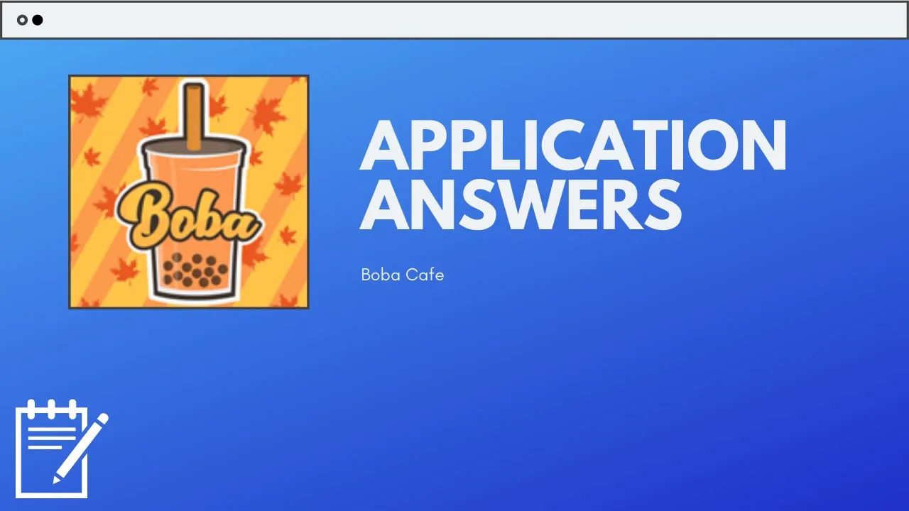 Boba Cafe Application Answers 2020 Roblox - boba quiz answers roblox