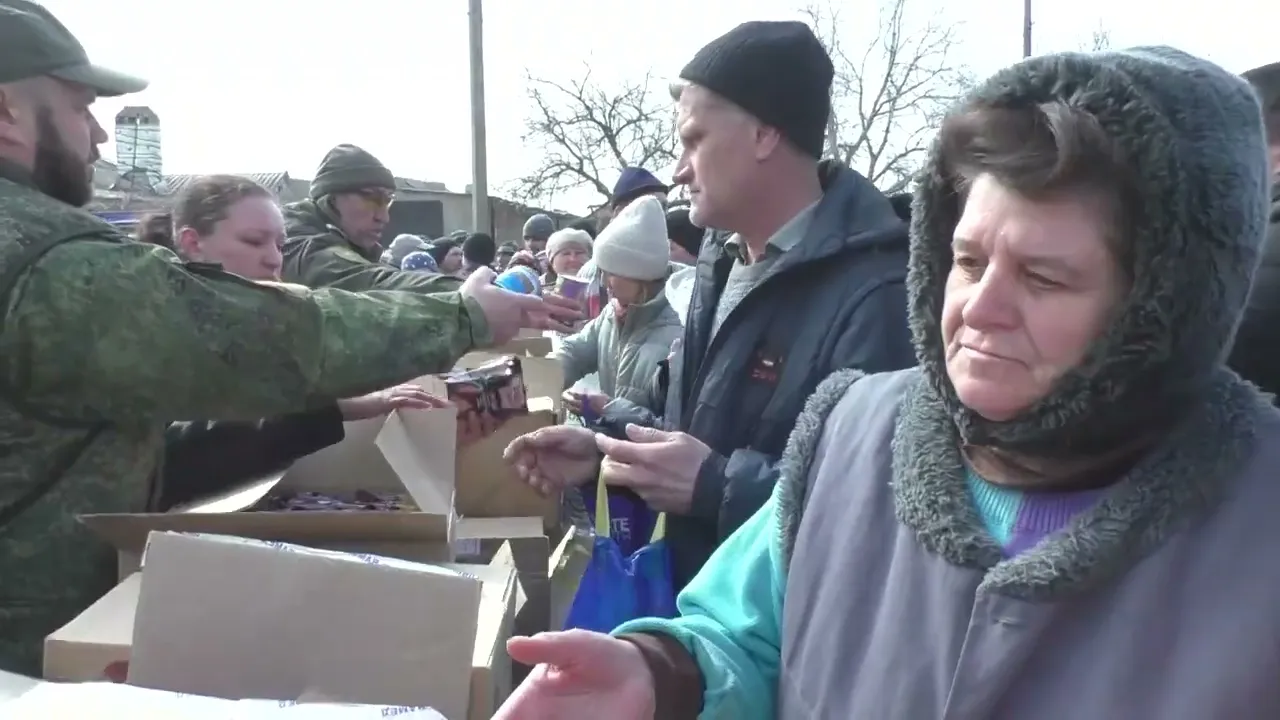 Action humanitaire à Vinogradnoye (près de Marioupol) – 25 mars 2022