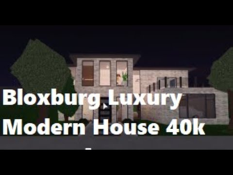 40k Luxury Modern Villa Bloxburg Speedbuild Roblox - roblox bloxburg family home 40k