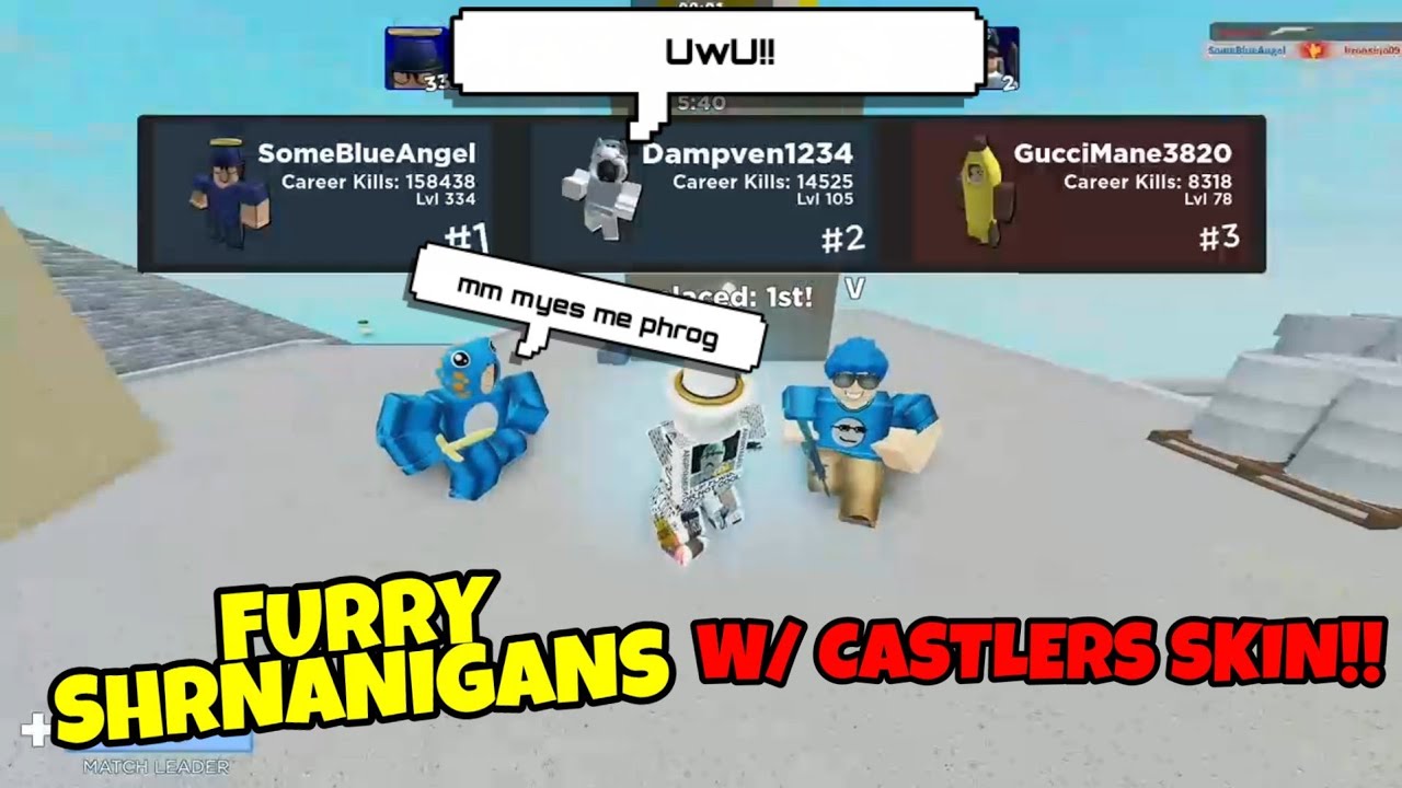 Furry Shenanigans W Castlers Skin Roblox Arsenal - furry hate on roblox
