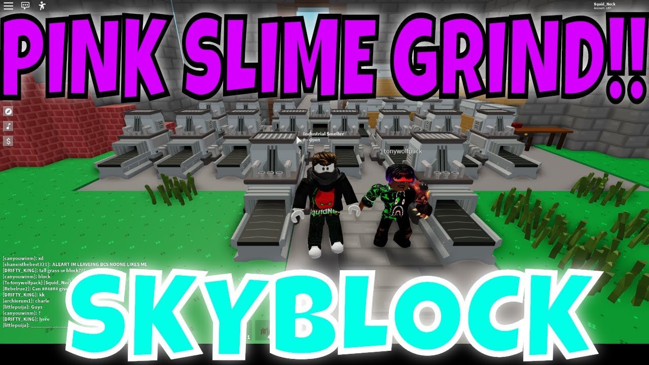 12 Hour Pink Slime Grind Giveaway Roblox Skyblock - donate xd roblox