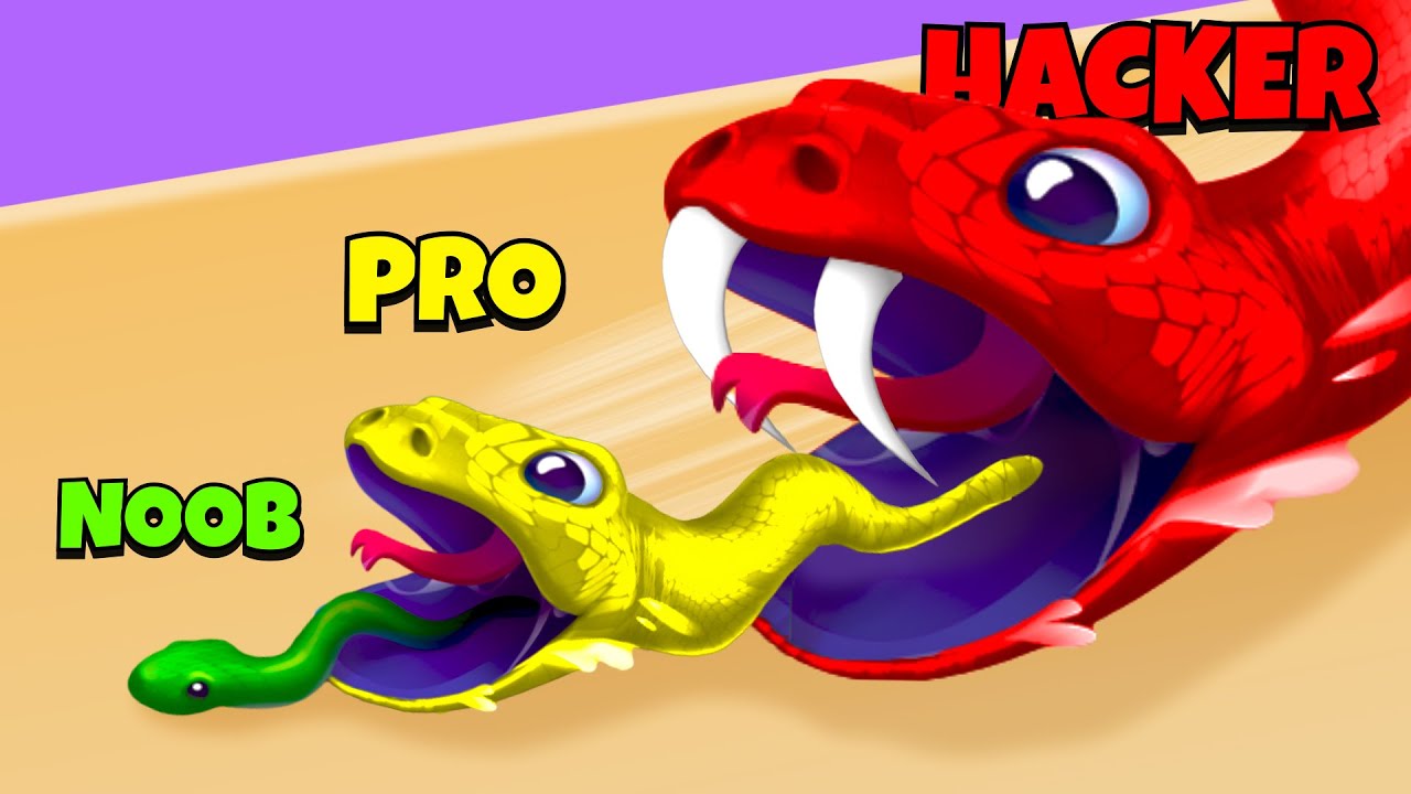 🤢 NOOB 😎 PRO 😈 HACKER | Snake Run Race・3D Running Game | iOS - Android  APK