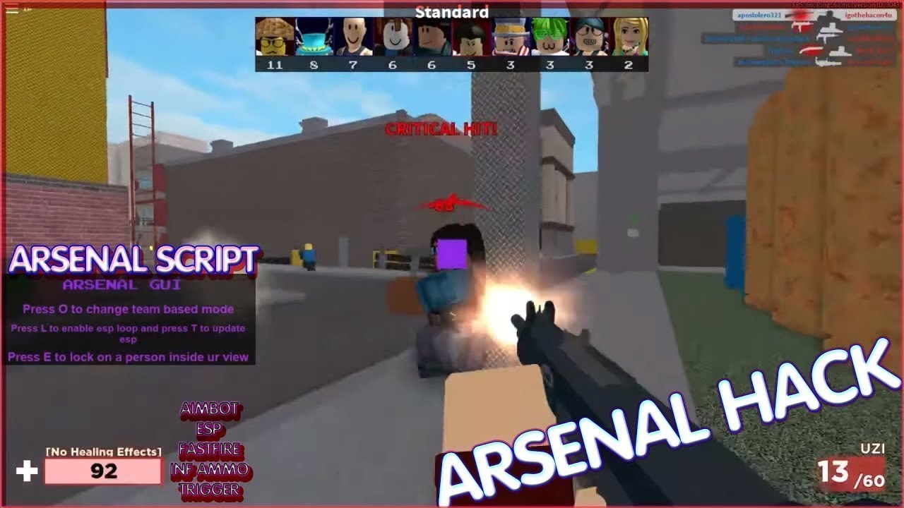 Arsenal Script Hack Aim Esp Triggerbot Fastfire Nospread Inf Ammo More Arsenal Script - auto aim roblox script