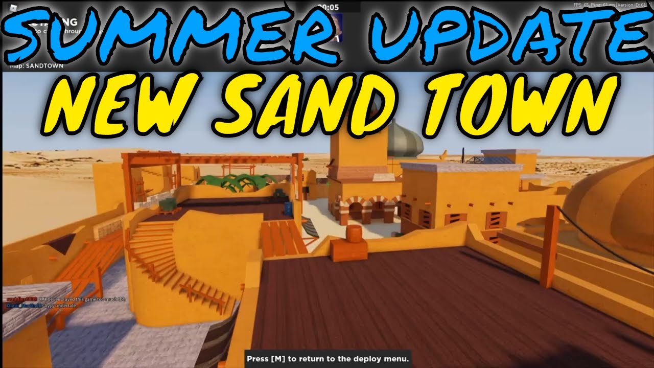 Summer Update New Sandtown Arsenal Roblox - roblox arsenal summer update new maps guns features emotes skins more live now