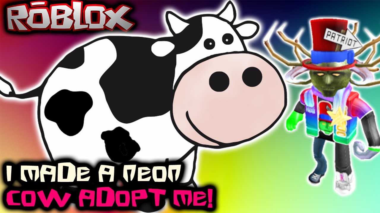 I Made A Neon Cow Adopt Me - roblox adopt me pets snow