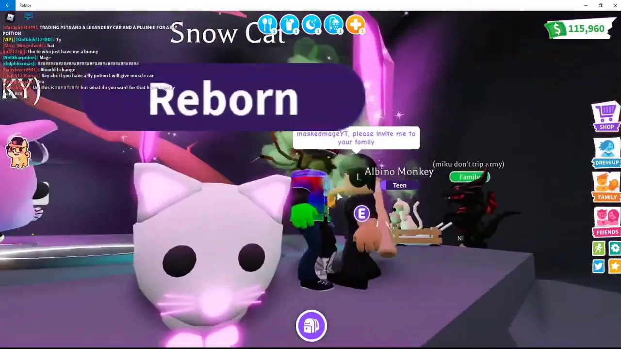 I Made A Neon Snow Cat Adopt Me - don't trip army roblox logo