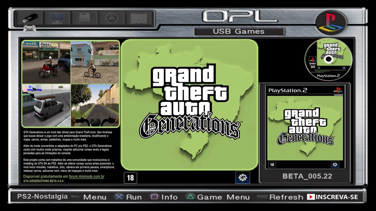 GTA - BRASIL - Generations - Repro Ps2 By XGAMELIVE