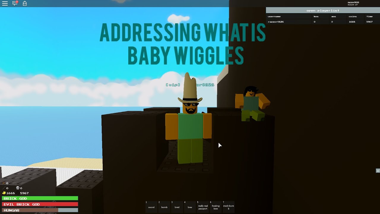 Roblox Every Border Game Ever Addressing What Baby Wiggles Is