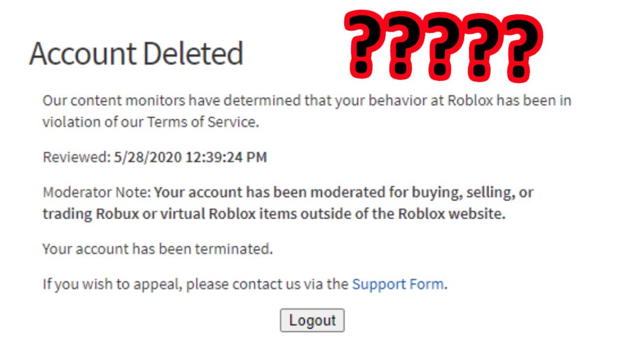 Roblox Game Owner Banned For Paying - roblox support form