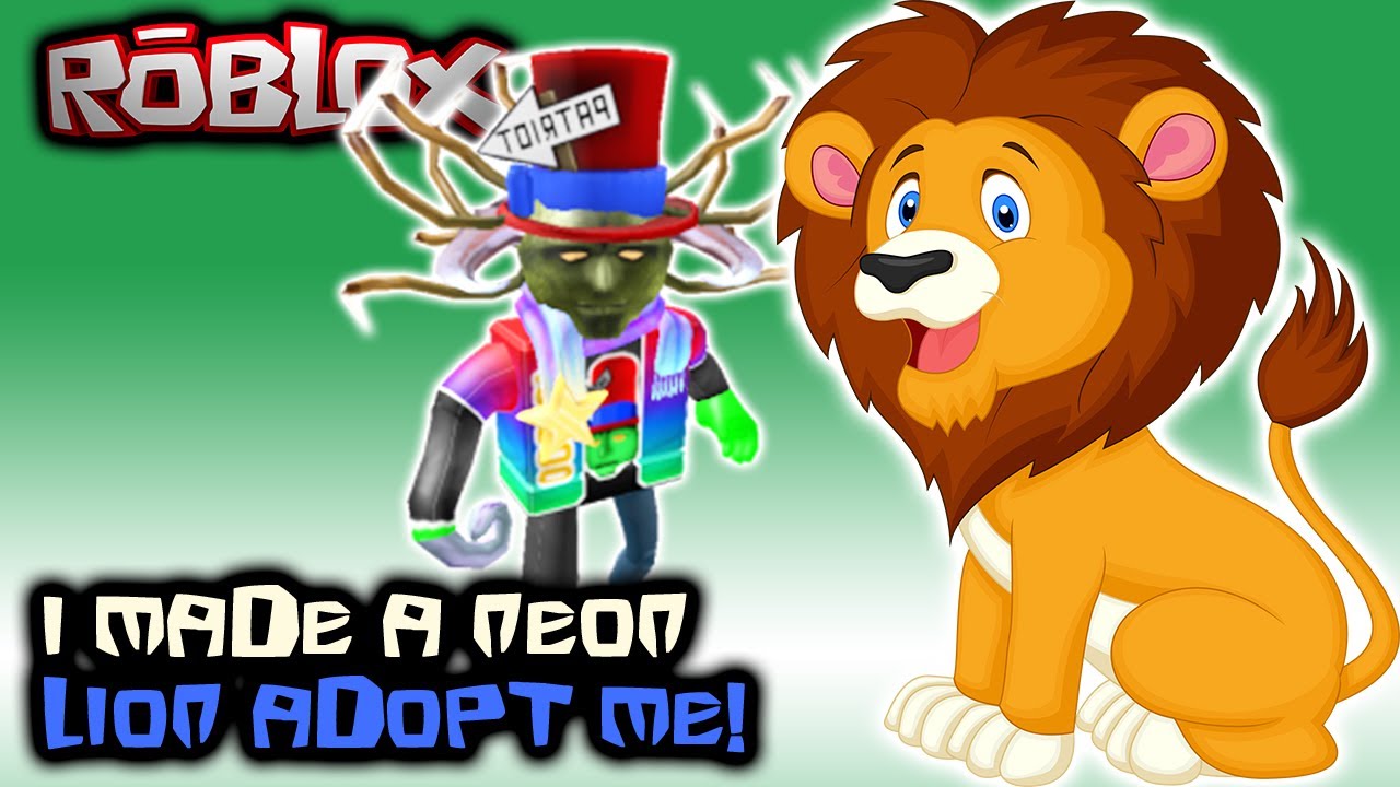 I Made A Neon Lion Adopt Me - ground sloth roblox adopt me