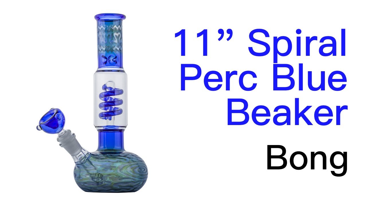 10.7'' Blue Glass Hookah Bong Bubbler Beaker Smoking Water Pipe US Free Shipping 