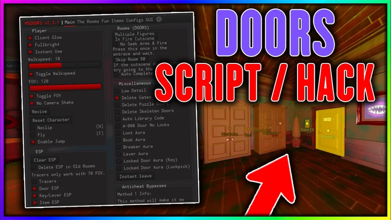 Roblox Doors Script GUI Spawner Updated (Pastebin 2023)