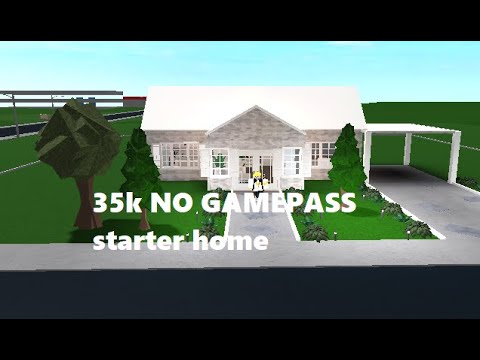 35k No Gamepass Starter Home Welcome To Bloxburg Speedbuild Roblox - 35k family house roblox bloxburg