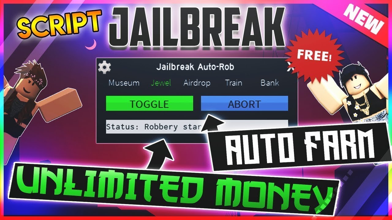 Unlimited Money New Roblox Script Hack Jailbreak Auto Rob Gui Afk Farm Fast And Easy - how to hack roblox jailbreak auto rob