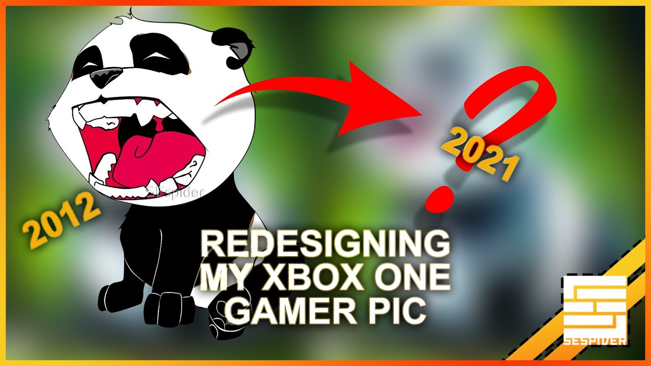 Redesigning My 2012 Xbox Panda Gamer Pic - Speed Art.