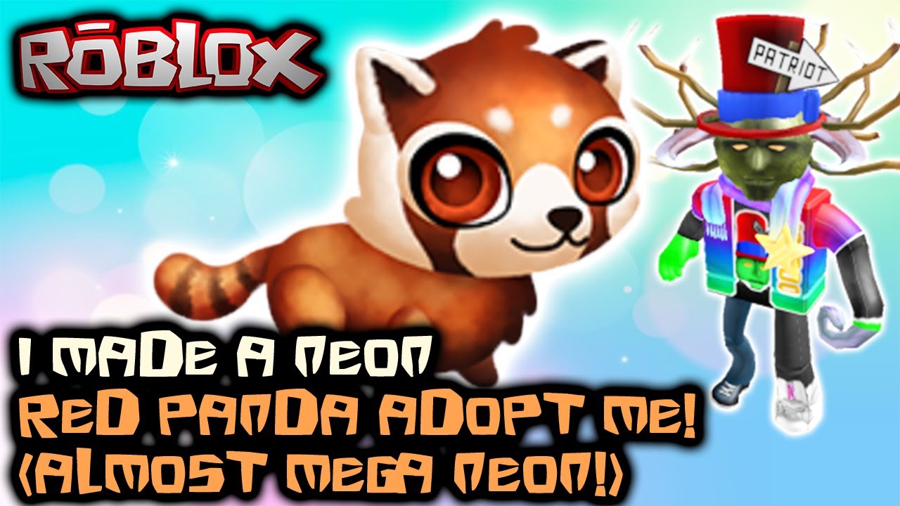 I Made A Neon Red Panda Adopt Me Almost Mega Neon - roblox neon ground sloth